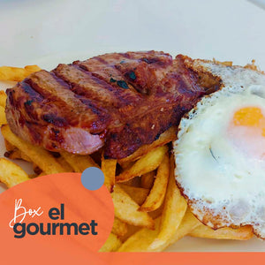 Bife chorizo a lo pobre